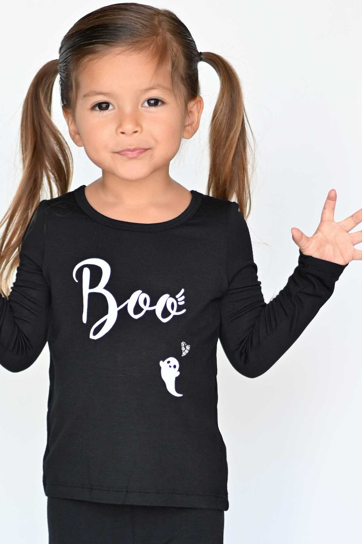 Truly Me Little Girls Boo Little Ghost Long Sleeve Halloween Top