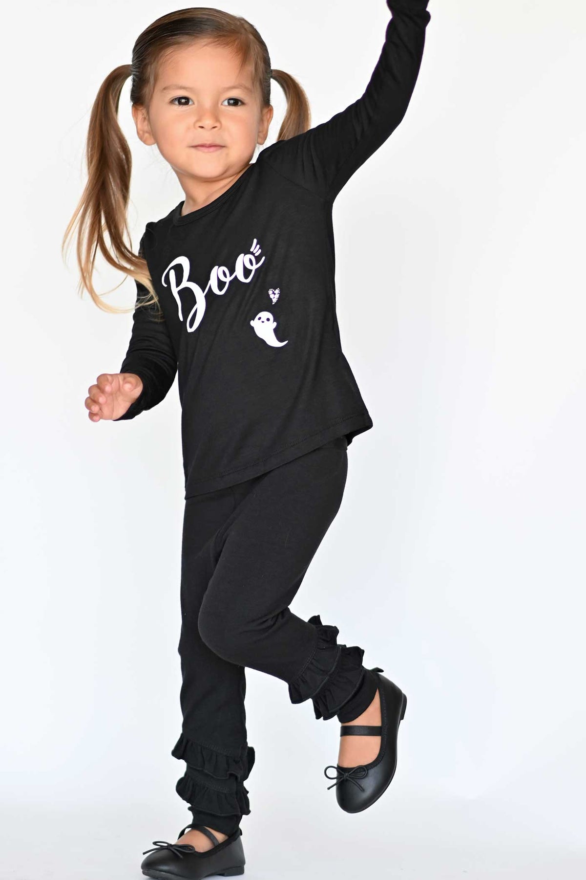 Truly Me | Little Girls Ruffled Black Leggings – myhannahbanana