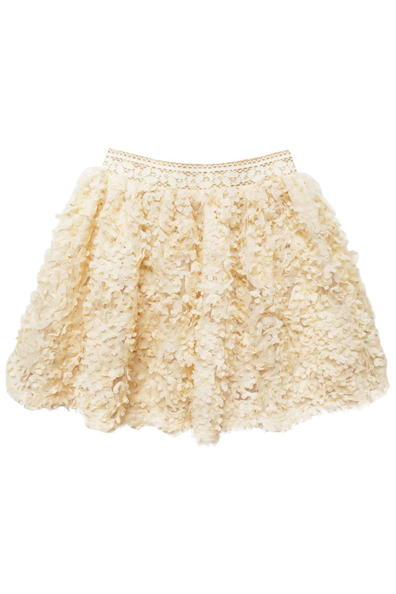Truly Me Little Girls 3D Flower Fabric Mini Skirt