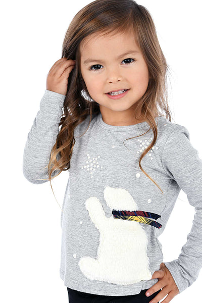 Truly Me Little Girls Polar Bear Long Sleeve Top