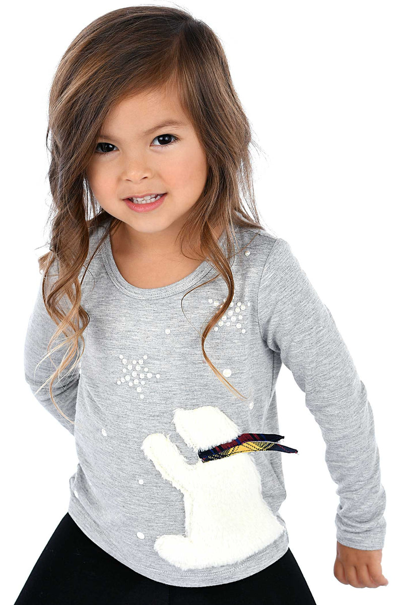 Truly Me Little Girls Polar Bear Long Sleeve Top