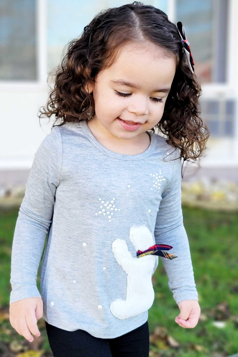 Truly Me Little Girls Polar Bear Long Sleeve Top