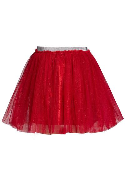 Truly Me Little Girls 4th of July Themed Red Glitter Tutu Skirt