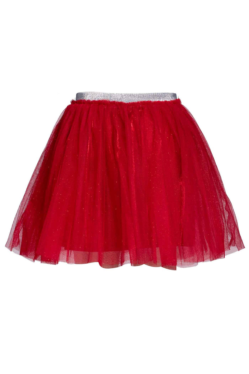 Truly Me Little Girls 4th of July Themed Red Glitter Tutu Skirt