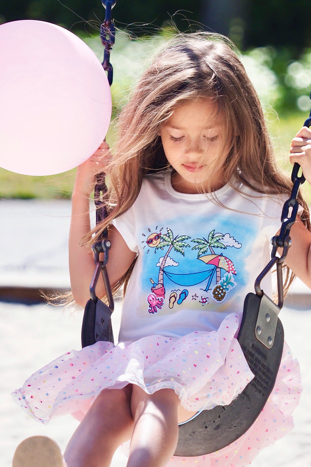 Little Girls Beach Life Short Sleeve Graphic T-shirtLittle Girls Beach Life Short Sleeve Graphic T-shirt