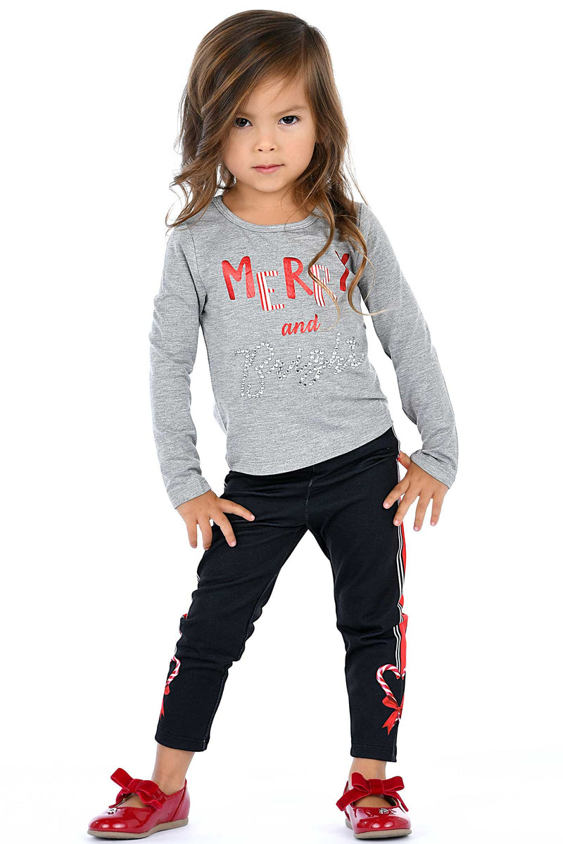 Truly Me Little Girls Candy Cane Leggings