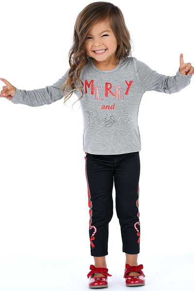 Truly Me Little Girls Candy Cane Leggings