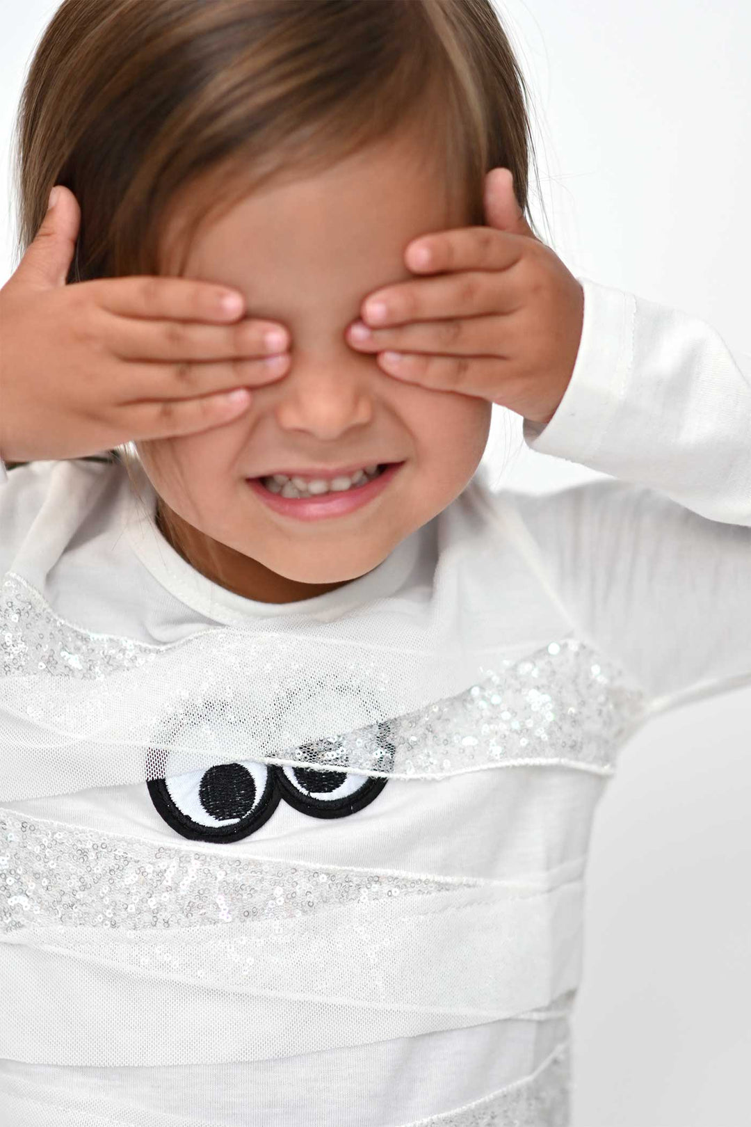 Truly Me Little Girls Long Sleeve Mummy Halloween Top