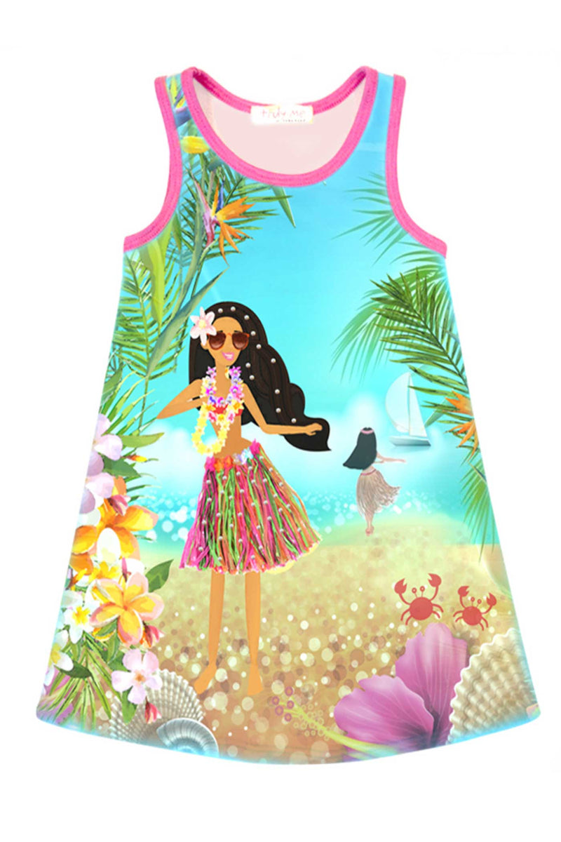 Truly Me Toddler Girls Hula Dance Girl Tank Dress