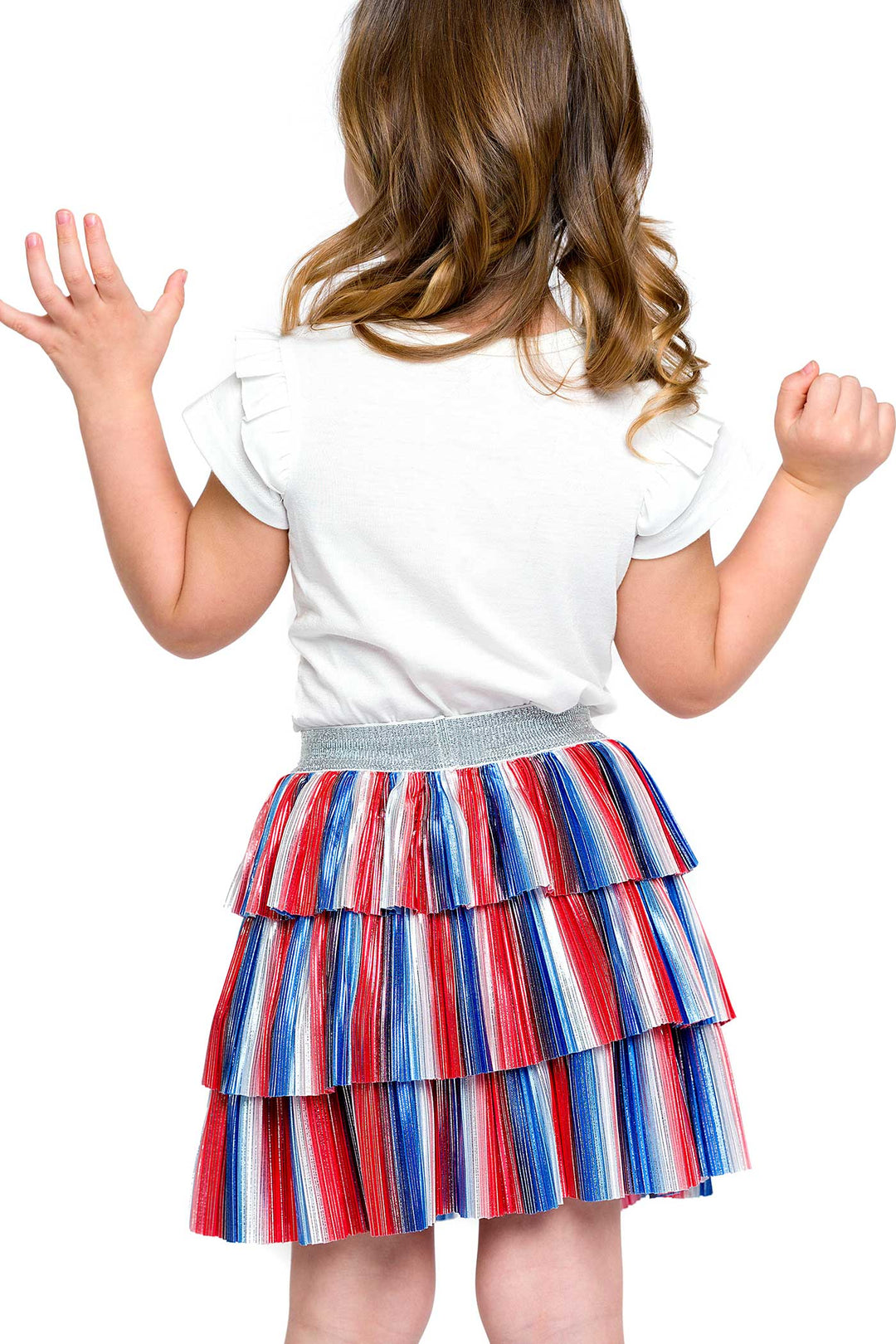 Truly Me Pink Label Little Girls Toddler USA America Merica Patriotic 4th of July Themed Spangled Tutu Skirt Birthday Party Trendy Halloween