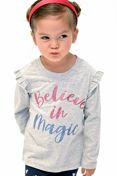 Truly Me Little Girls Believe In Magic Long Sleeve Top