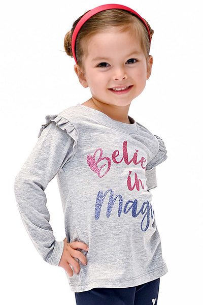 Truly Me Little Girls Believe In Magic Long Sleeve Top