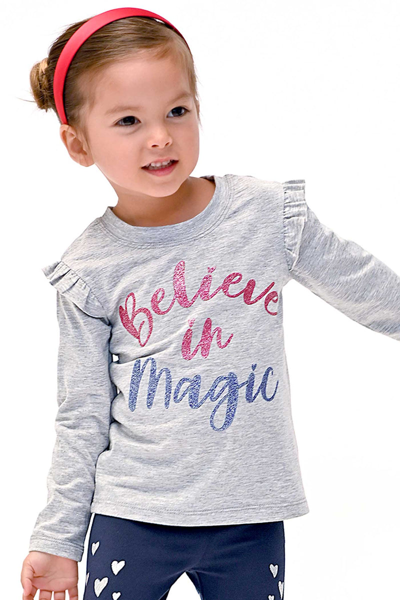 Truly Me Little Girls Believe In Magic Long Sleeve Top