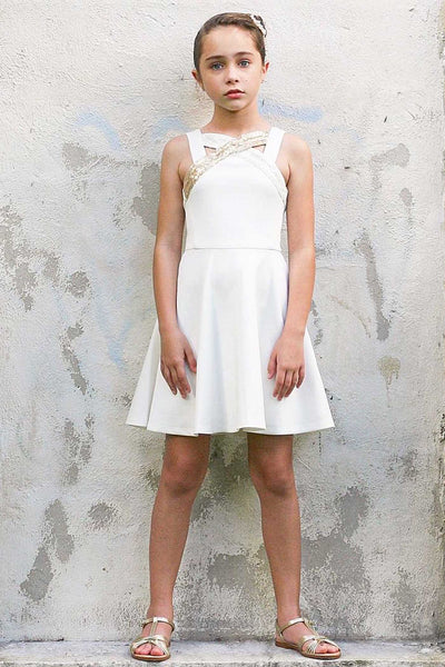 Truly Me Big Girls Criss Cross Neck Fit and Flare Party Dress