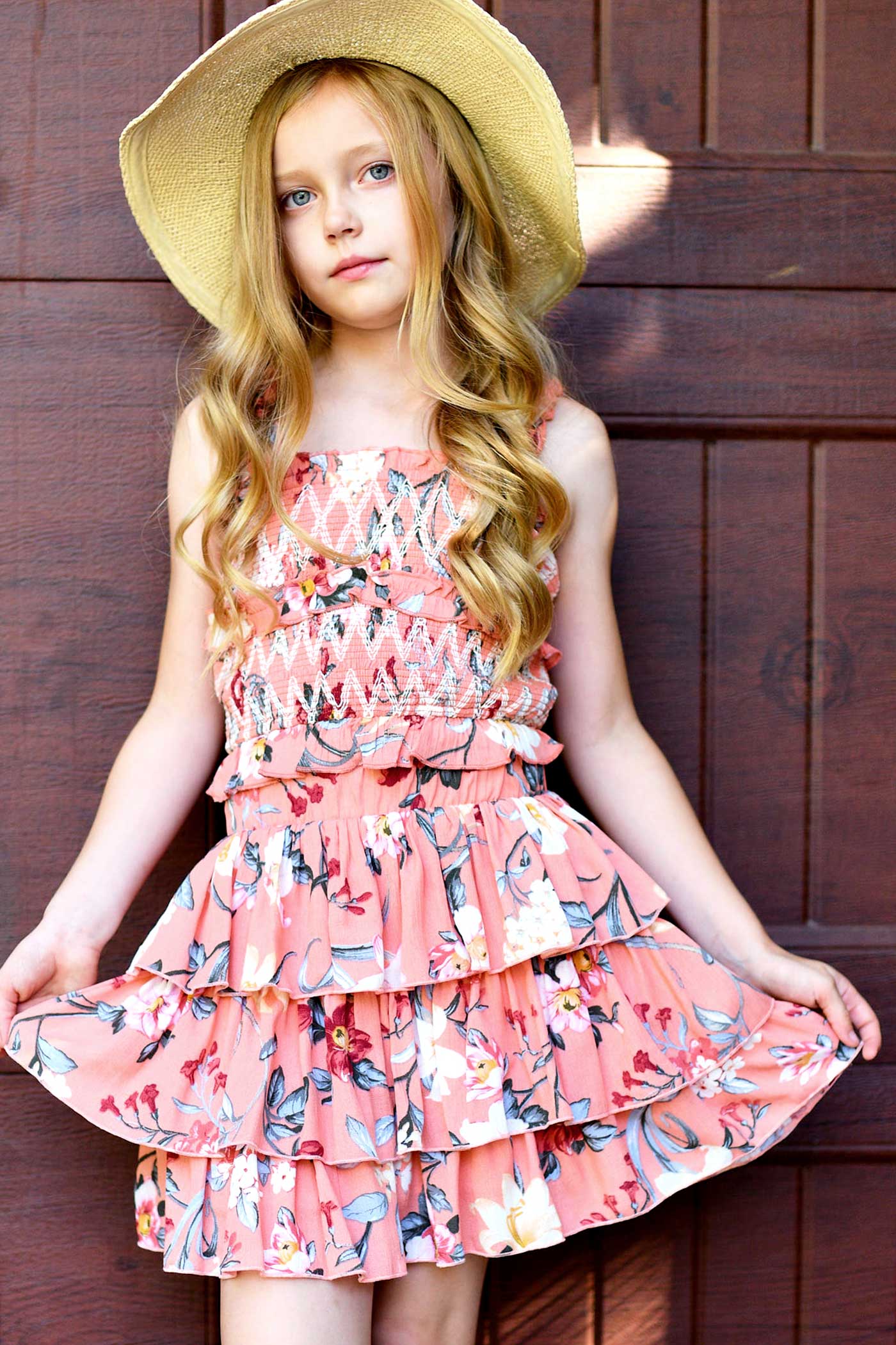 big girls floral print tiered skirtTruly Me Big Girls Three Ruffle Tiered Floral Print Skirt