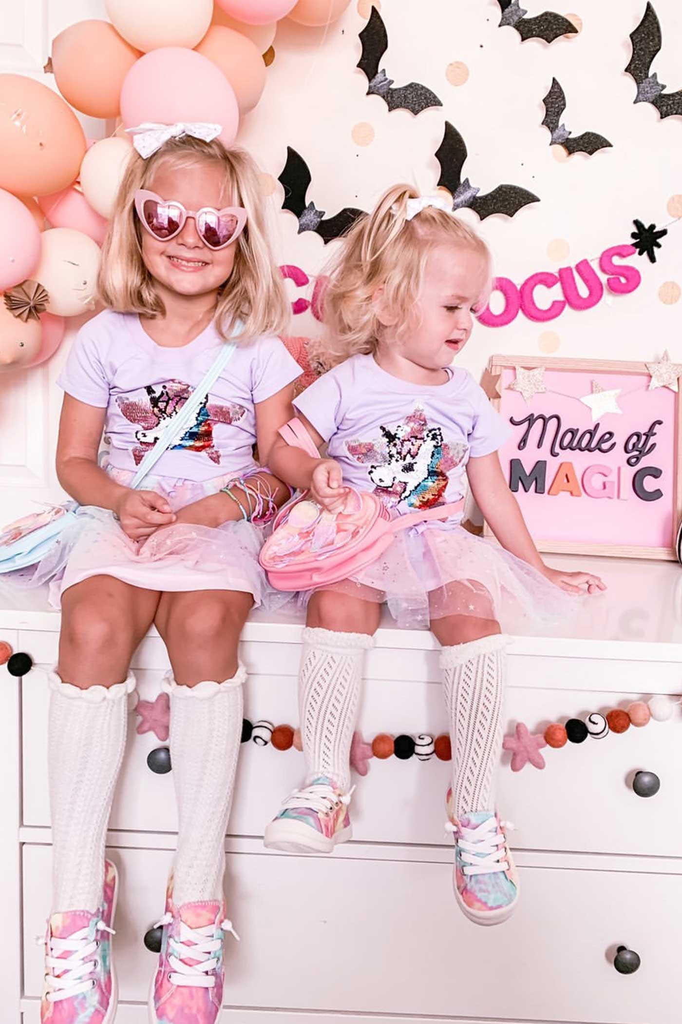 Truly Me Little Girls Star Unicorn Theme Twofer Dress