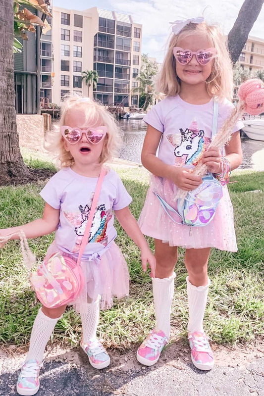 Truly Me Little Girls Star Unicorn Theme Twofer Dress