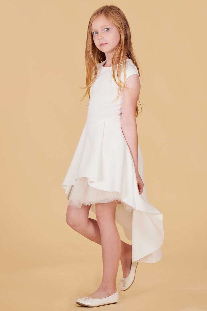 Truly Me big girls cap sleeve high low party dress