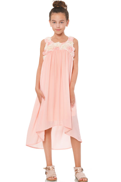 Truly Me Big Girls High Low Chiffon Doll Dress