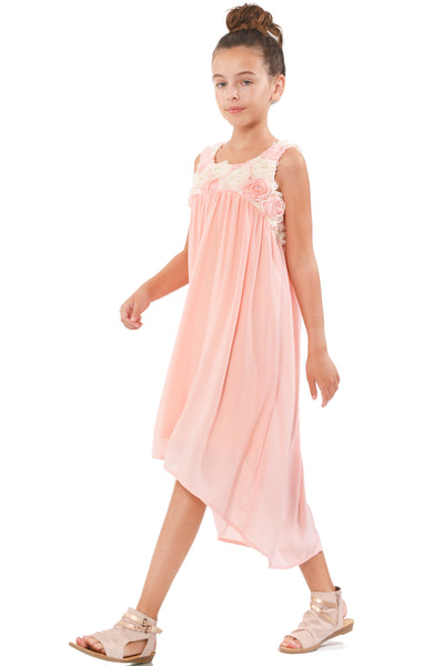 Truly Me Big Girls High Low Chiffon Doll Dress