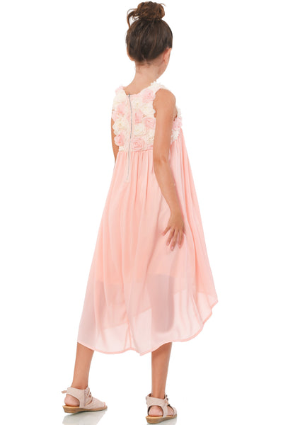 Truly Me Big Girls High Low Chiffon Doll Dress