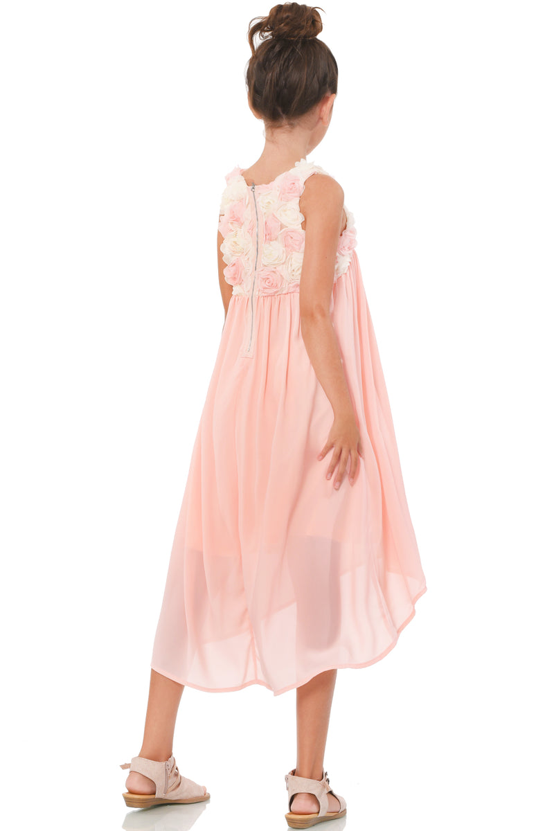 Truly Me Big Girls High Low Chiffon Doll Dress