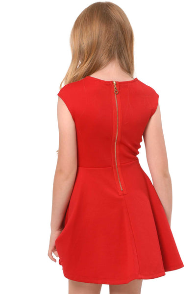 Truly Me Big Girls Fit and Flare Skater Dress with Jeweled Bow