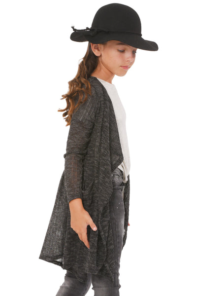 Truly Me Big Girls Lightweight Waterfall Cardigan Truly Me Big Girls Lightweight Waterfall Cardigan Big Girls Lightweight Waterfall Cardigan Gorgeous asymmetric cascading waterfall style silhouette Full, long sleeves Knee length Includes pockets Lightweight sweater knit fabrication Imported