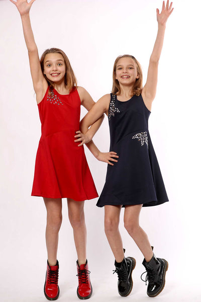 Truly Me Big Girls Asymmetrical Cut Skater Dress