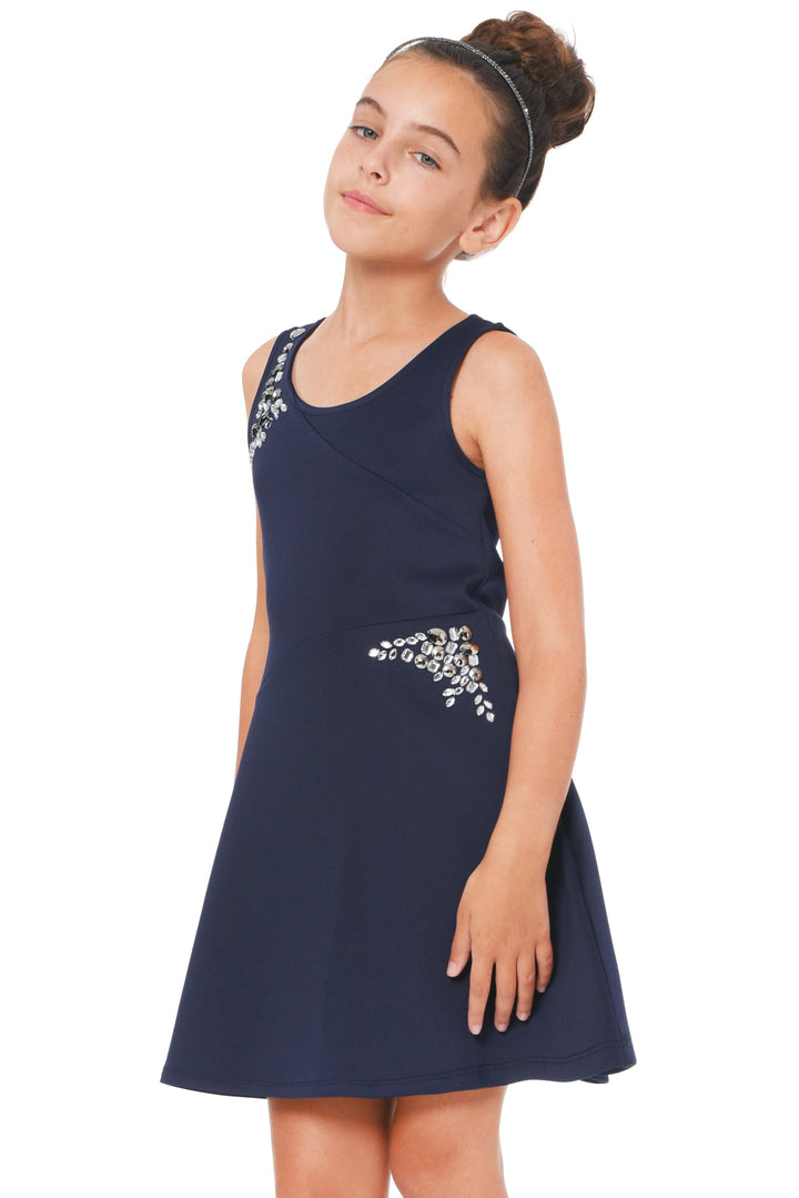 Truly Me Big Girls Asymmetrical Cut Skater Dress