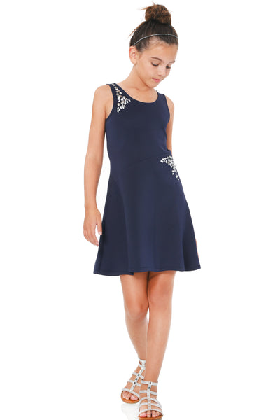 Truly Me Big Girls Asymmetrical Cut Skater Dress