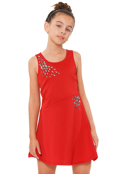 Truly Me Big Girls Asymmetrical Cut Skater Dress