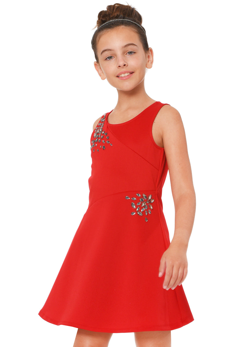Truly Me Big Girls Asymmetrical Cut Skater Dress