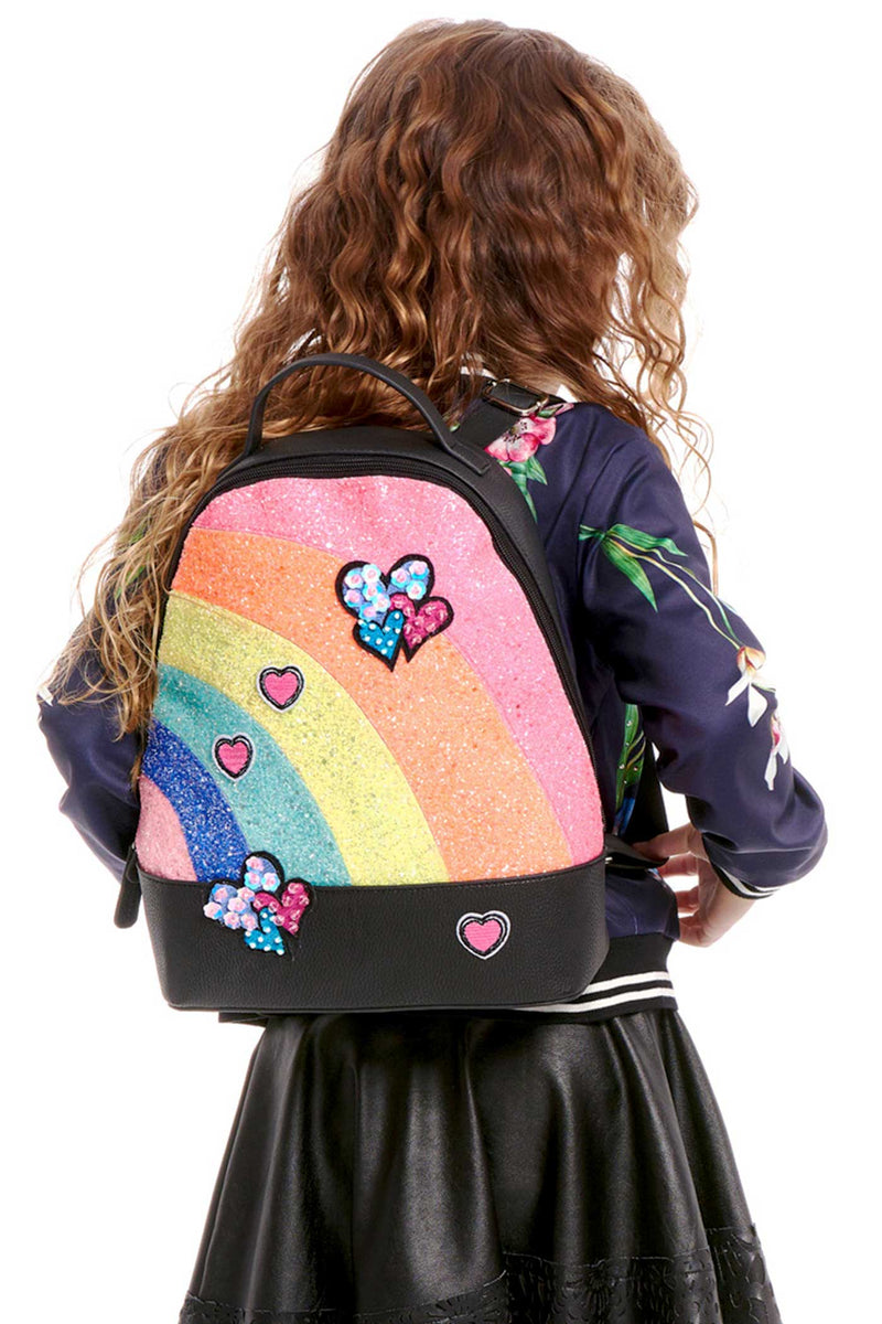 Hannah Banana Girls Glitter Rainbow Backpack