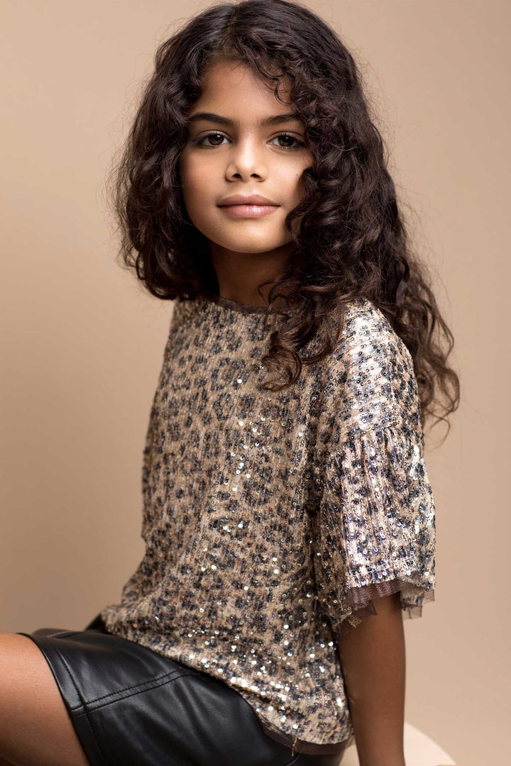 Hannah Banana Little Girl's Chic Motto Pleather Mini Skirt